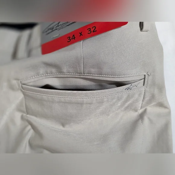 Greg Norman Collection Performance Golf Pant Mens 34 X 32 In Khaki New - Picture 2 of 11